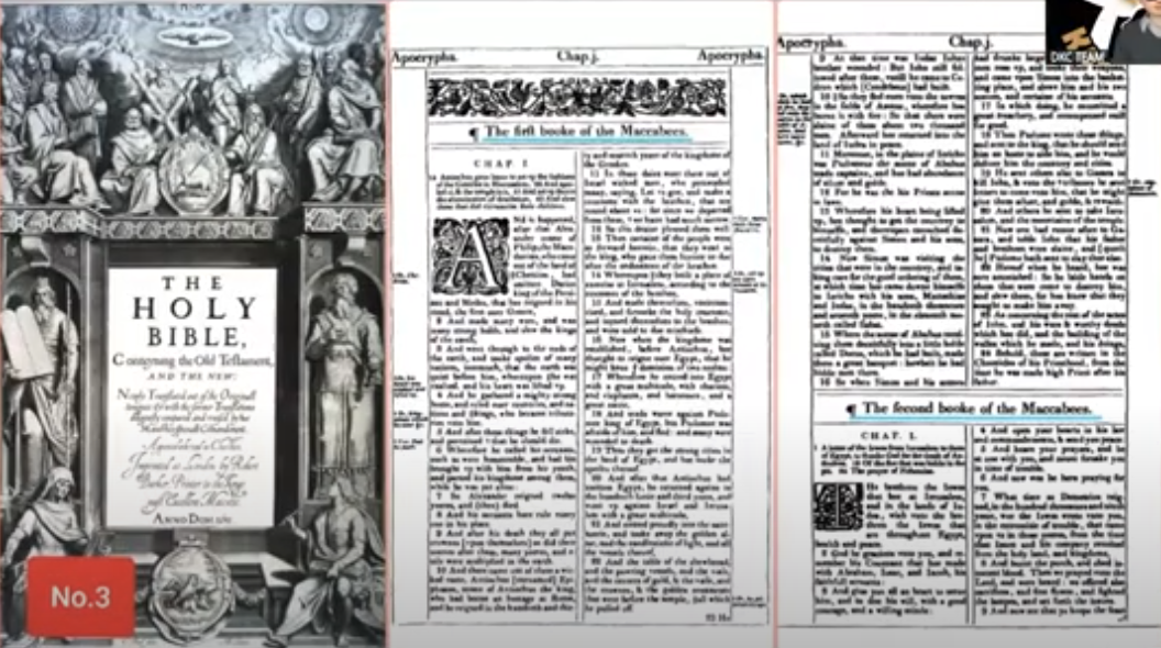 Kitab Suci Protestan (*King James Version*) yang juga masih ada Kitab Makabe (73 Kitab)